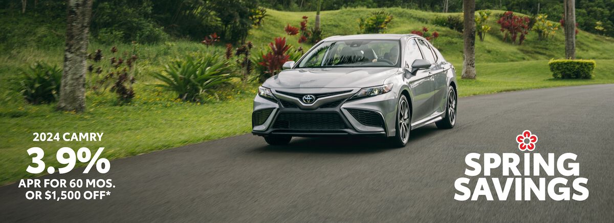 April Specials - 3.9% APR for 60 months or $1,500 off a 2024 Camry